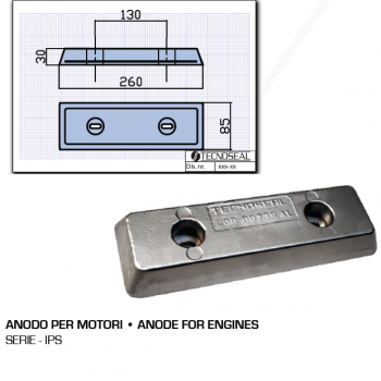 Aluminiumanode für Motoren der IPS-Serie