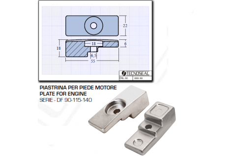 Platte für Motorfuß DF 90 115 140