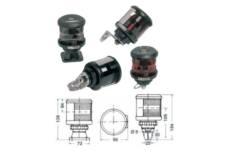 Navigationslichter für Rümpfe bis 20 m DHR