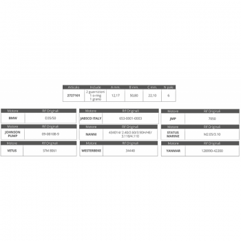 Jabsco 653-0001 Johnson-Laufrad 09-0810B